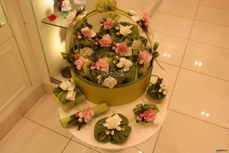Bomboniere di matrimonio sui toni del verde