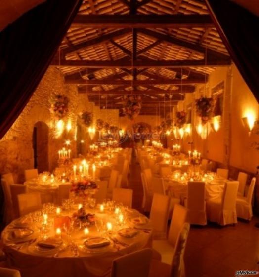 Ricevimento di matrimonio a lume di candela