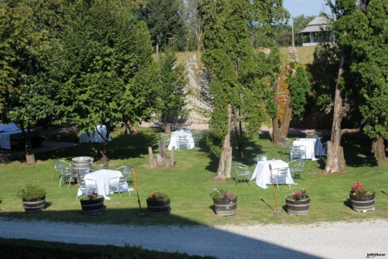 Giardino del castello per il matrimonio