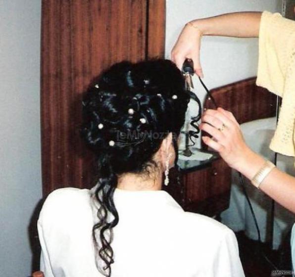 Acconciatura sposa capelli raccolti