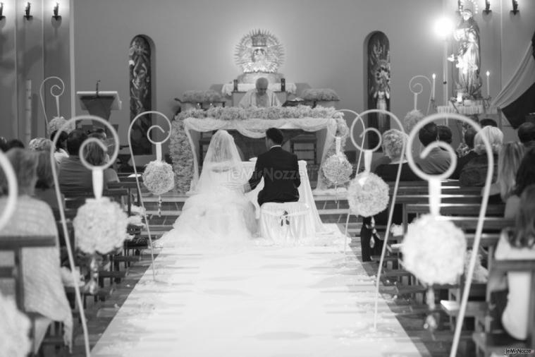 Cerimonia di matrimonio con un allestimento originale