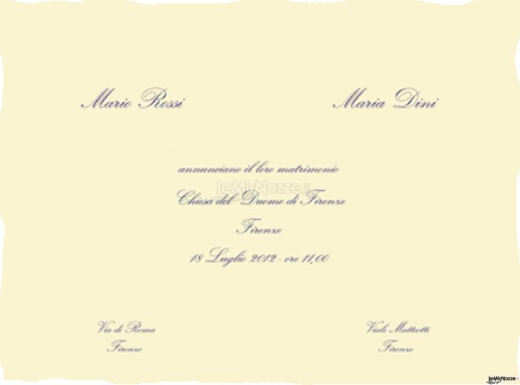 Tipografia Leone - Partecipazioni per matrimonio