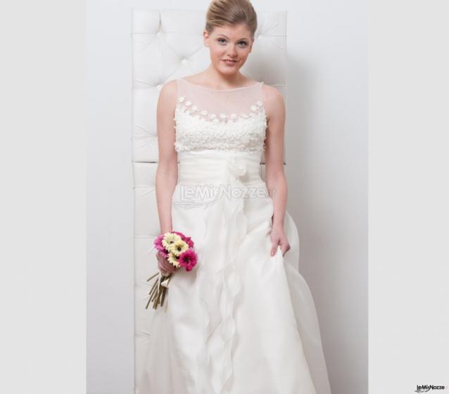 Ateleba Sposa - Abito da sposa in seta e macramè