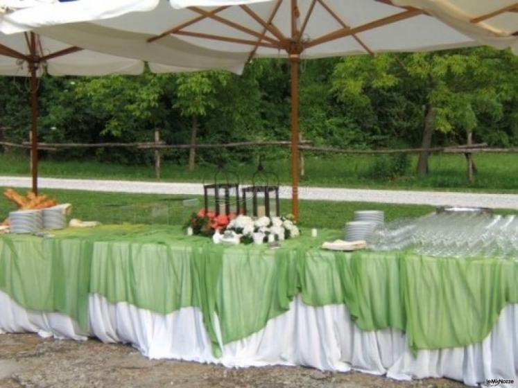 Allestimento per l'aperitivo di benvenuto 