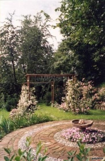 Particolare del giardino per le nozze