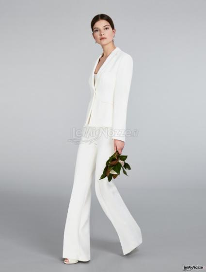 Max Mara Bridal - Giacca in cady  con pantalone in cady