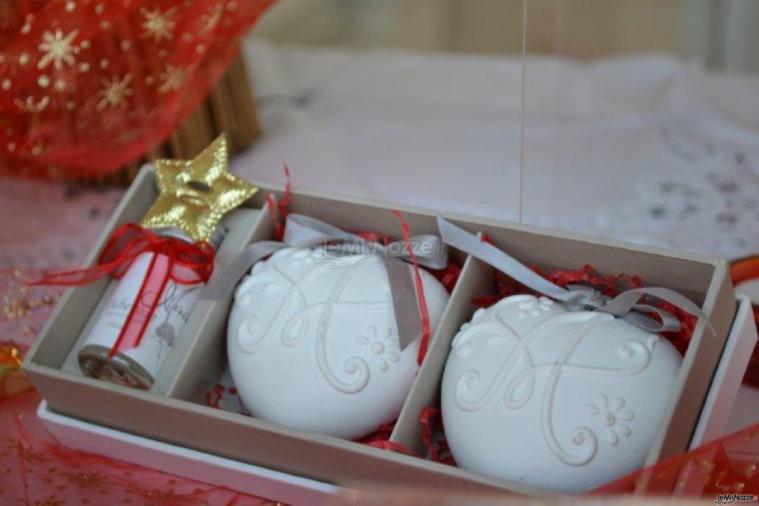 Candela in noce di cocco per cadeau natalizio