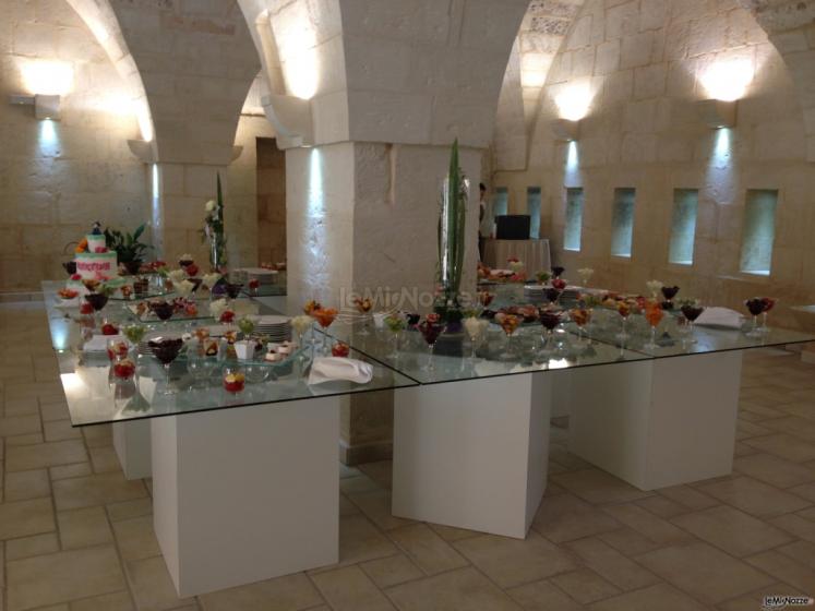 Le prelibatezze del Gibos Catering disposte elegantemente