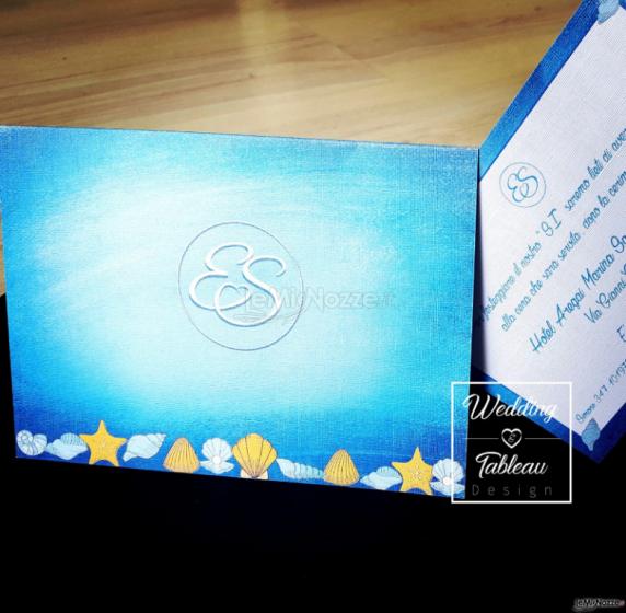 Wedding & Tableau design - Partecipazione tema mare
