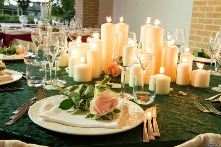 Candele come centrotavola per il matrimonio