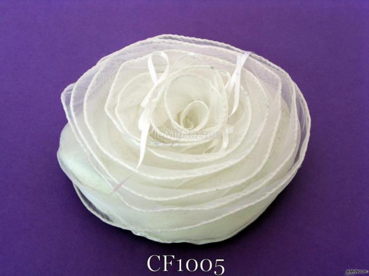 Portafede a forma di rosa in organza - Accessori Pamù