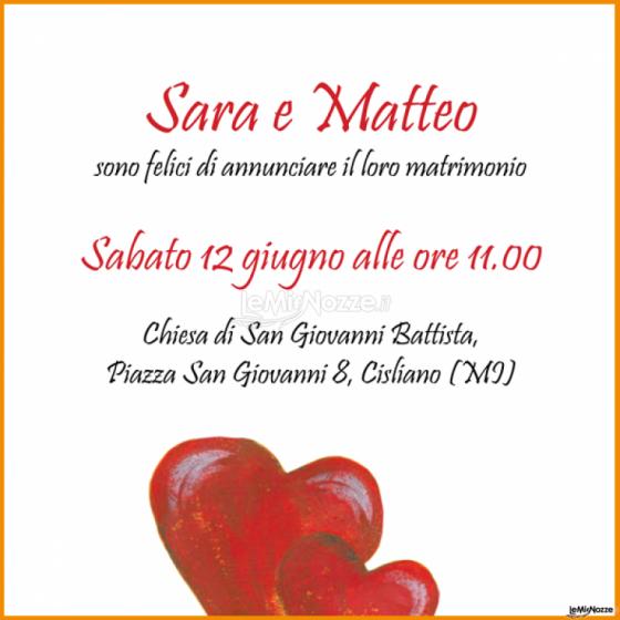 Partecipazioni Matrimonio – Cuori