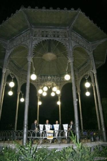 Gli Etna Sax Quartet durante la festa di matrimonio
