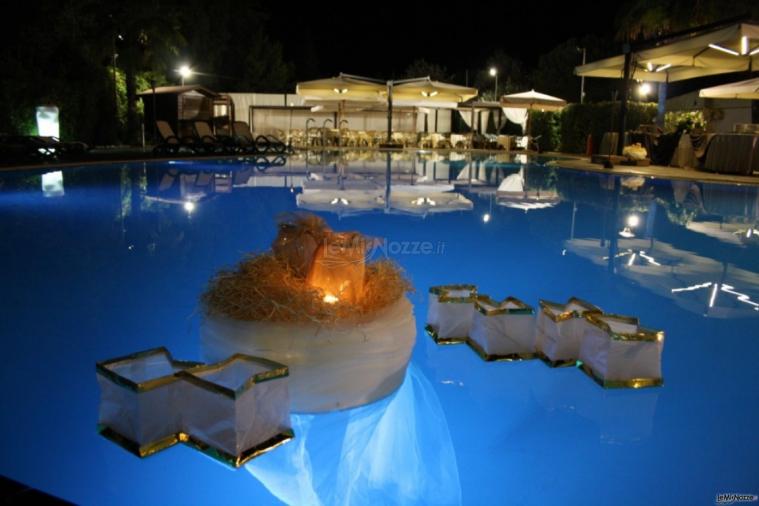 Piscina ad un ricevimento serale