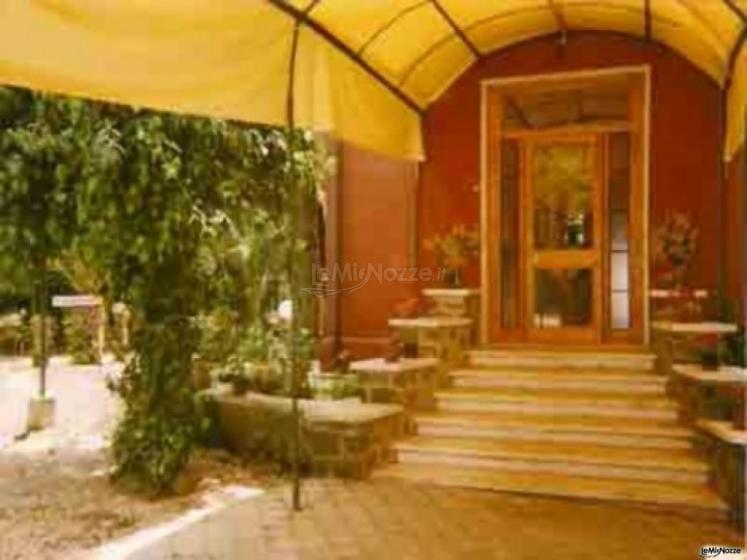 Ingresso sala interna del Ristorante Sora Rosa a Roma