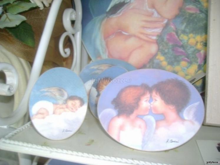 Bomboniere con decoro di angeli per le nozze