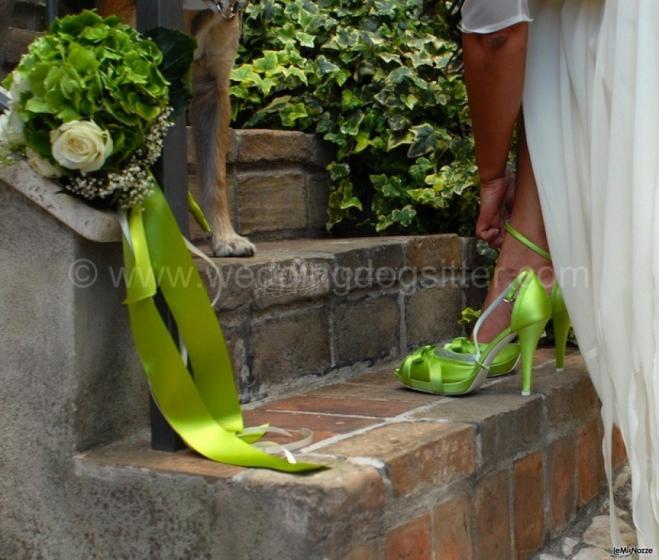 La sposa con il suo cane