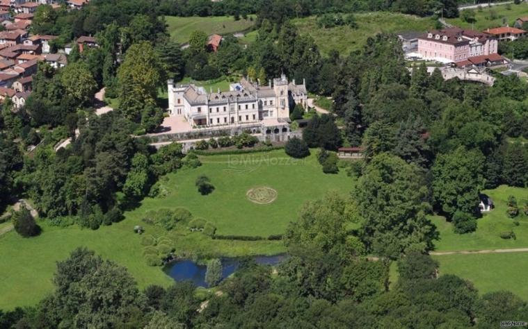 Veduta aerea della Proprietà Castello Dal Pozzo