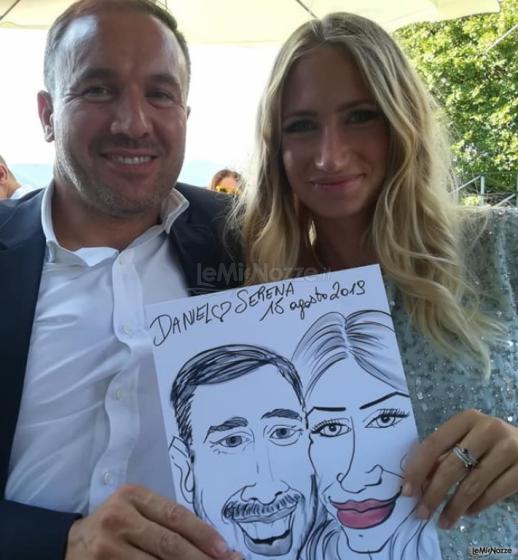 Caricature Charlotte - Ritratti e caricature dal vivo per matrimoni a Verona