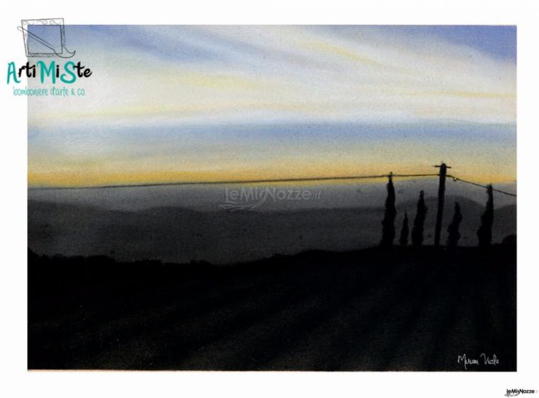 ArtiMiSte - Il tramonto pastelli per la tua bomboniera